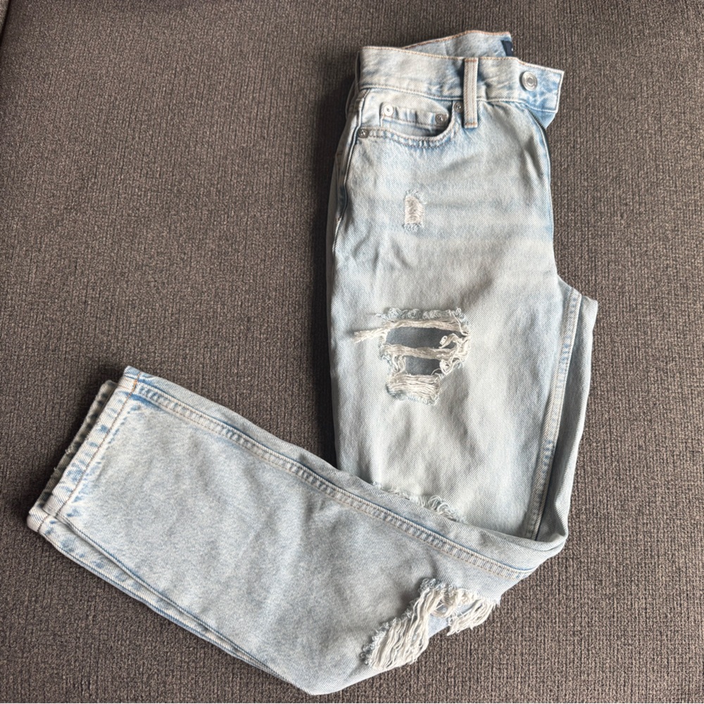 Aeropostale Light Blue Mom Jeans High-rise